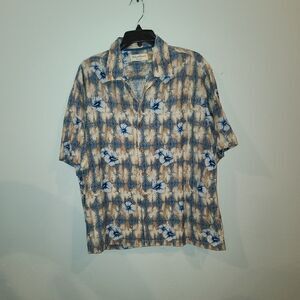 Carribean silk men’s shirt - Large - SS130 - Very Nice